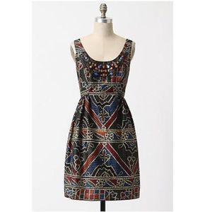 Anthropologie Anna Sui Tesserae Cotton Dress 8 M